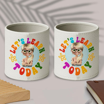 Let's Learn, Colorful Letters And Cartoon Teacher