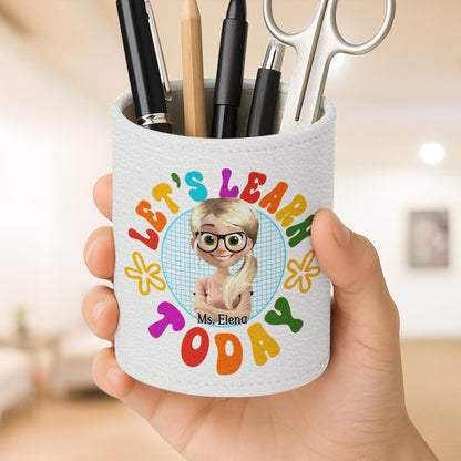 Let's Learn, Colorful Letters And Cartoon Teacher