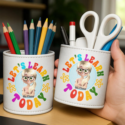 Let's Learn, Colorful Letters And Cartoon Teacher