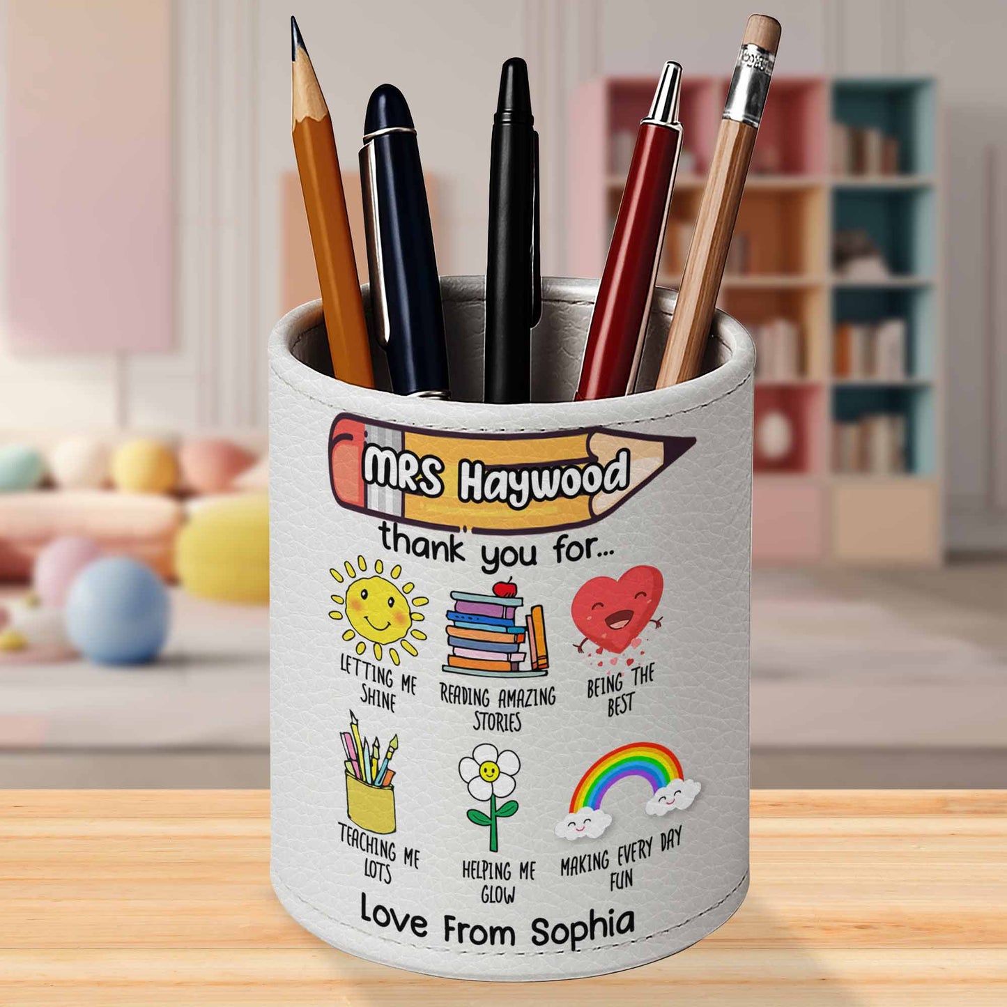 Thank You For Being The Best Teacher Sun, Books, Heart, Rainbow, Flower