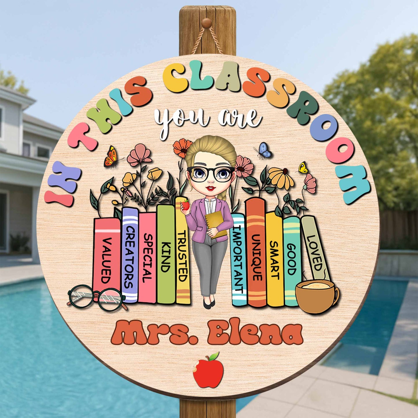 In This Classroom You Are Loved, Books, Apple, Coffee Cup