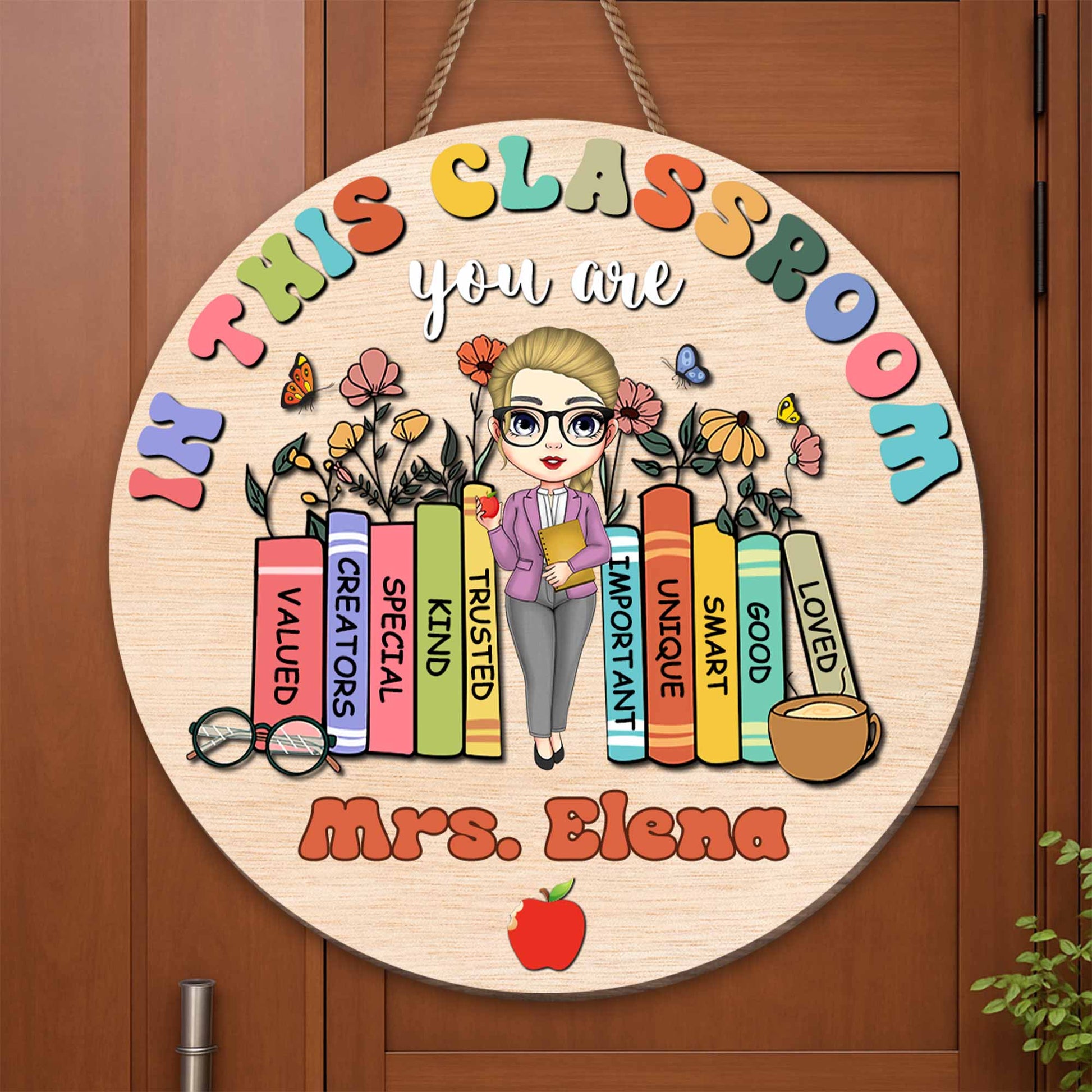 In This Classroom You Are Loved, Books, Apple, Coffee Cup