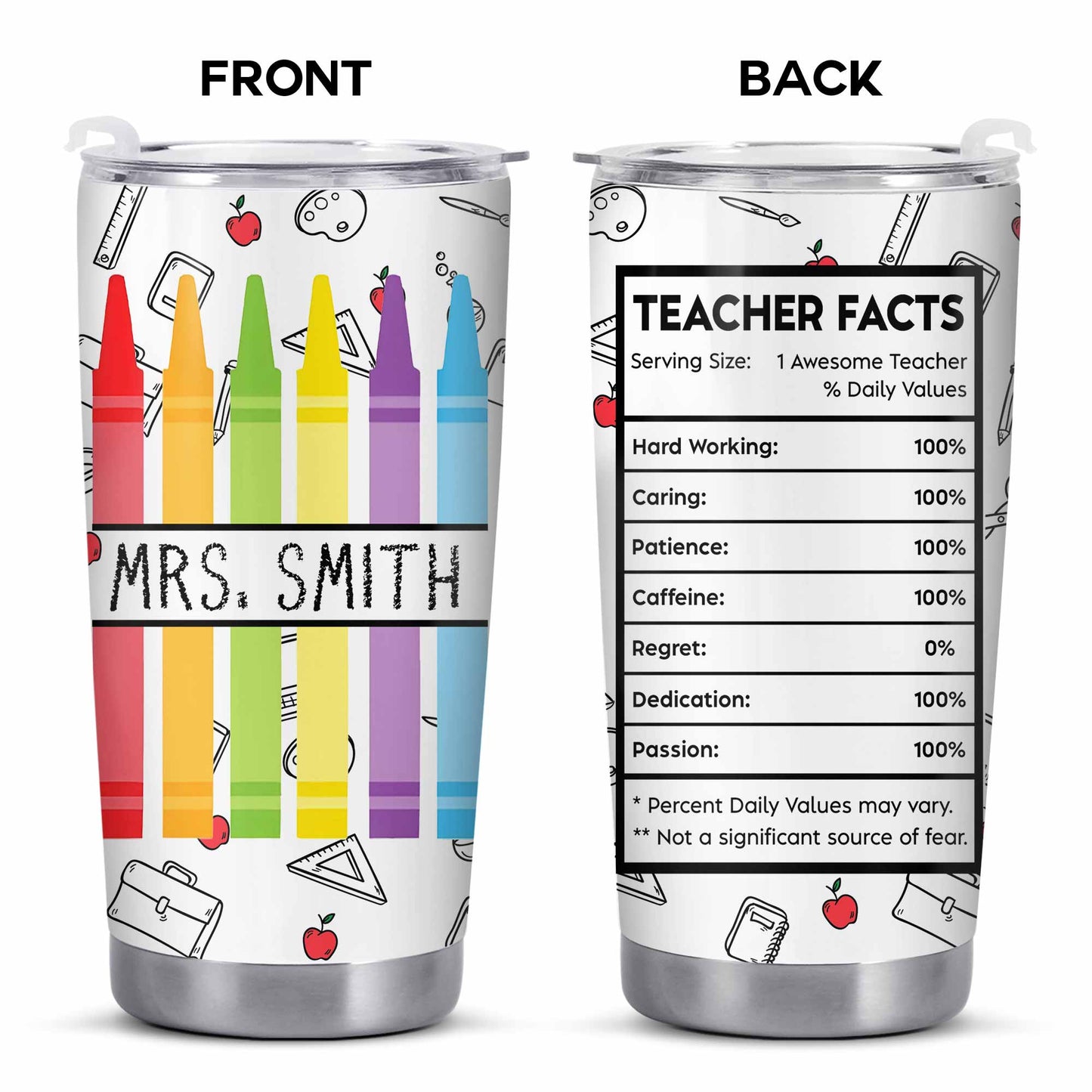 To Mrs. Smith, Crayons And School Supplies Inspiration