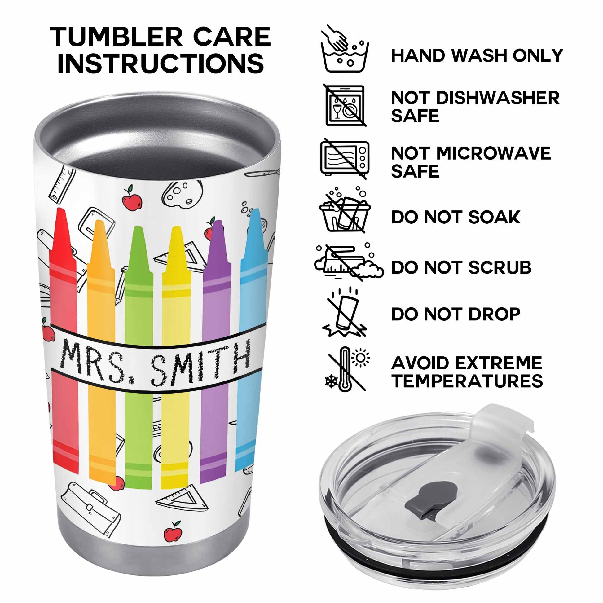 To Mrs. Smith, Crayons And School Supplies Inspiration