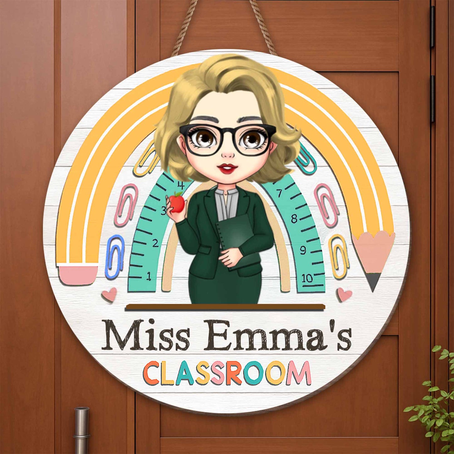 Welcome To Your Classroom, Rainbow And Apple Decor