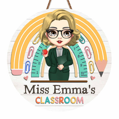 Welcome To Your Classroom, Rainbow And Apple Decor