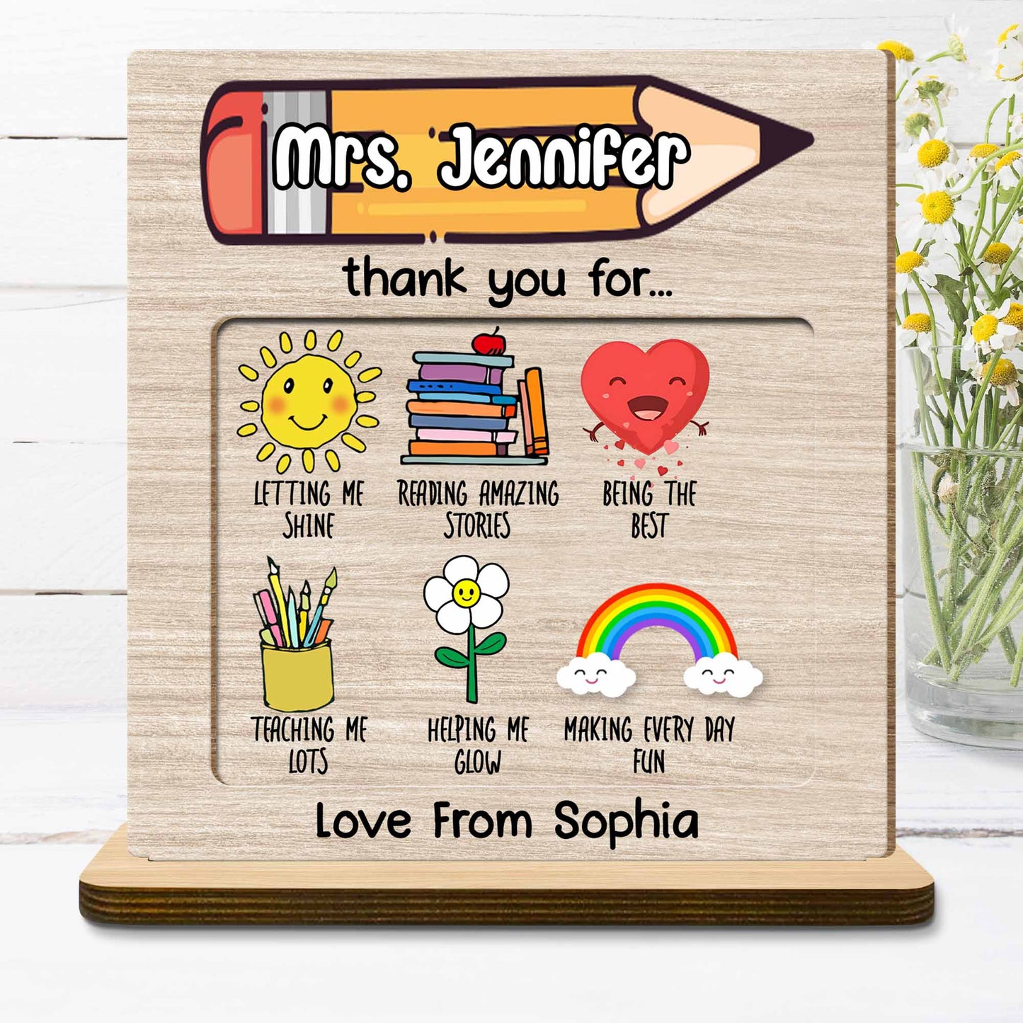 Thank You For Letting Me Shine, Teacher Appreciation Plaque