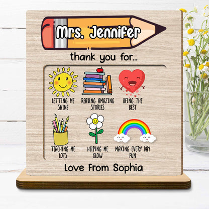 Thank You For Letting Me Shine, Teacher Appreciation Plaque