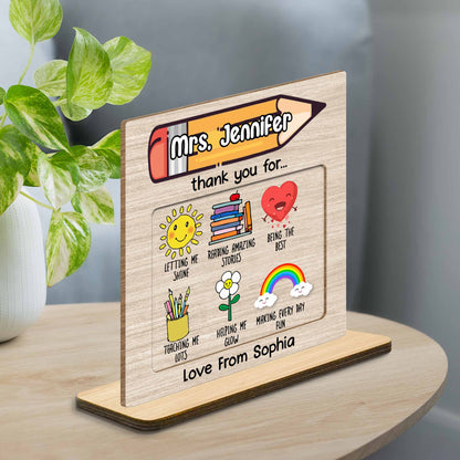 Thank You For Letting Me Shine, Teacher Appreciation Plaque