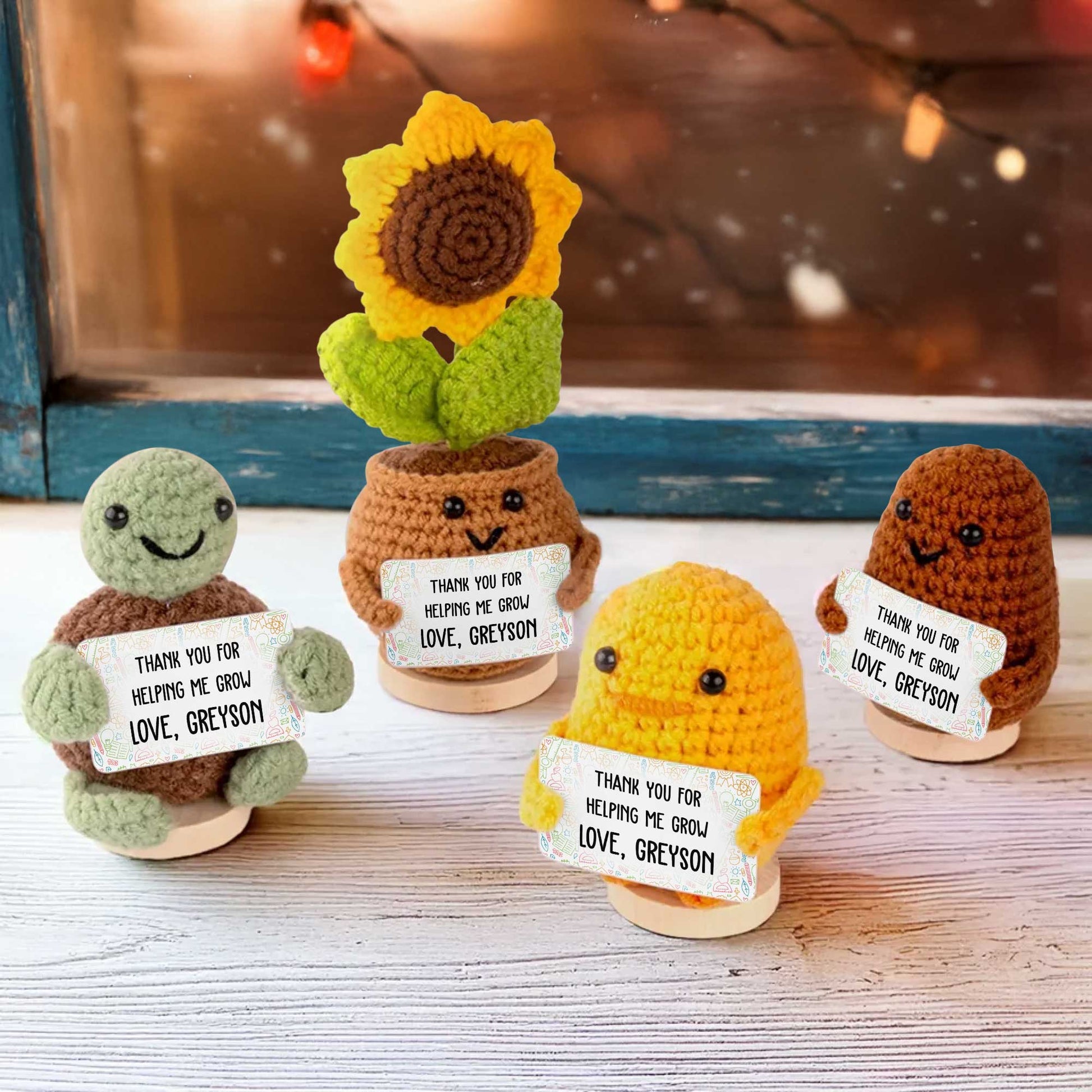 Thank You For Helping Me Grow Love Turtle and Sunflower