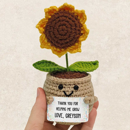 Thank You For Helping Me Grow Love Turtle and Sunflower