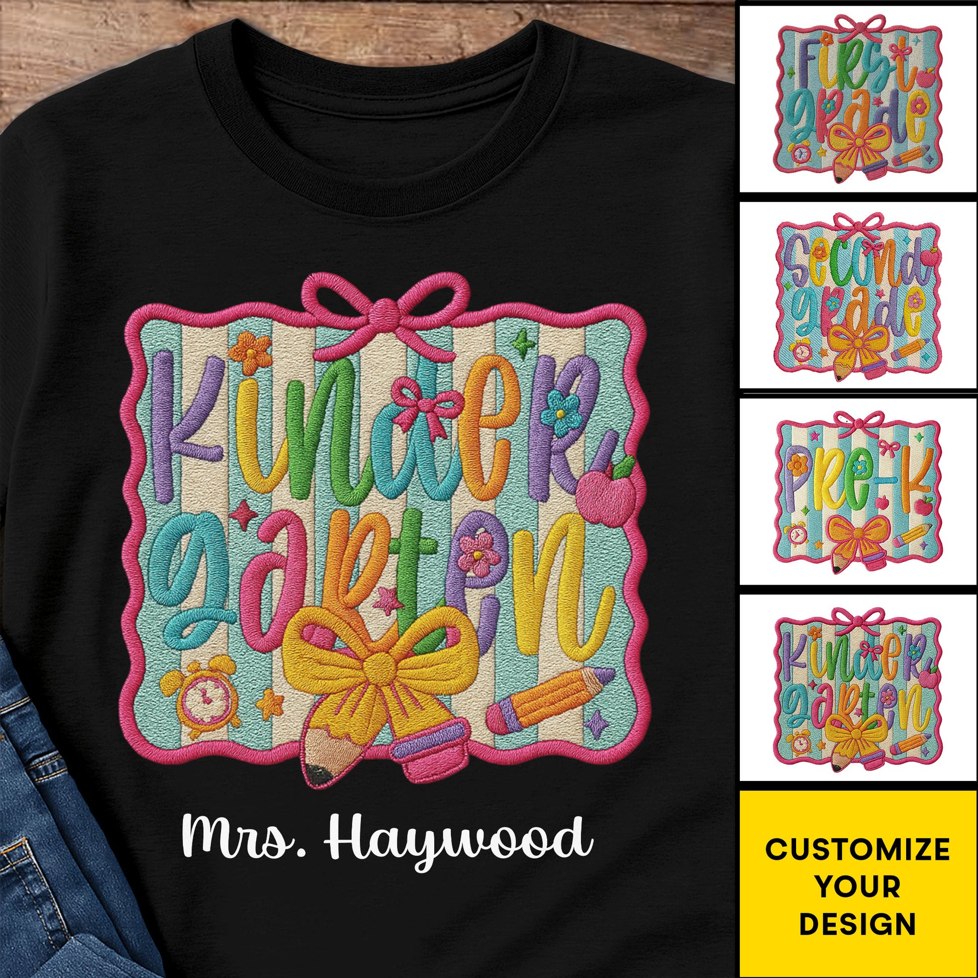 Customize Your Design With Pencil, Apple, And Clock