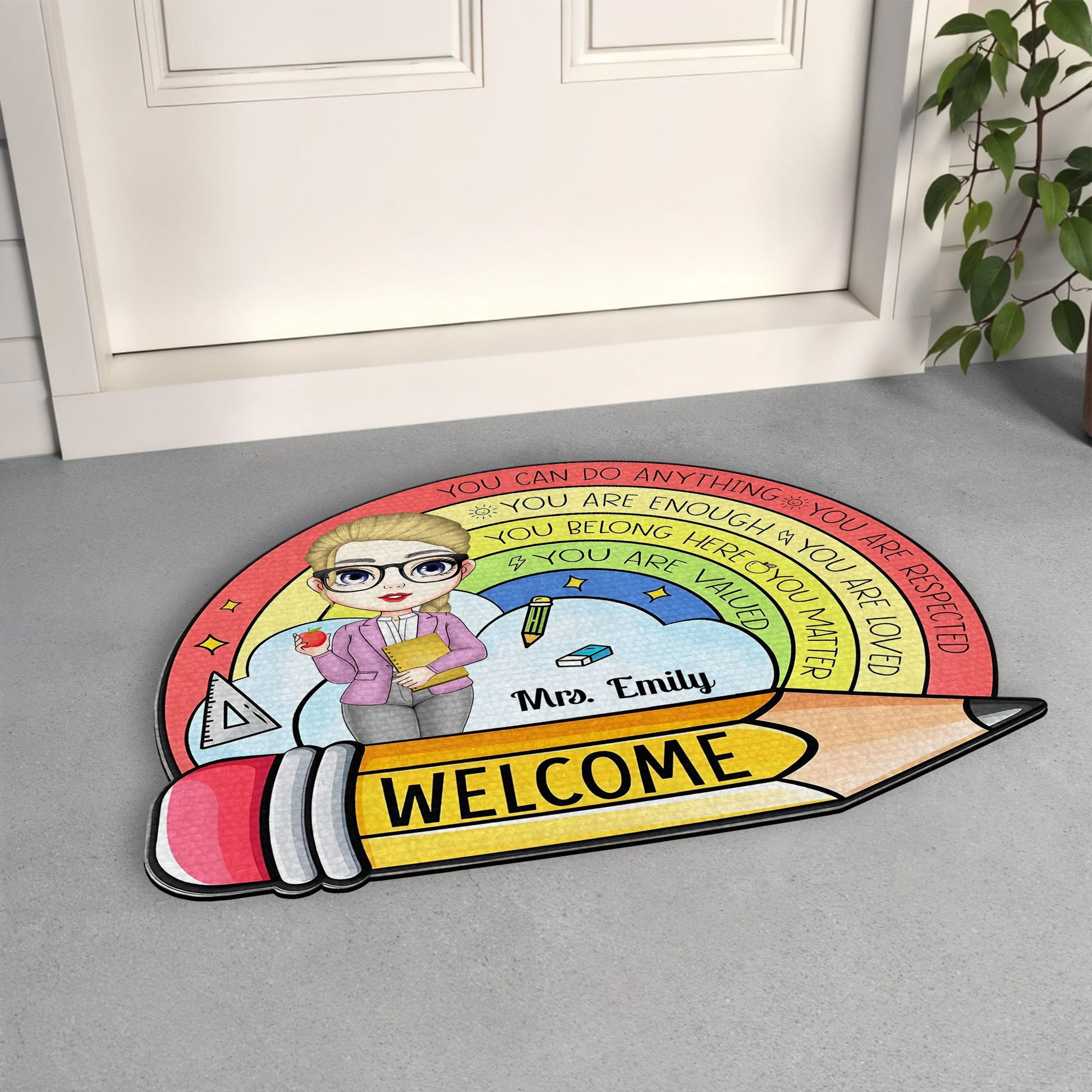 You Can Do Anything, Rainbow, Apple, Books, Welcome Mat