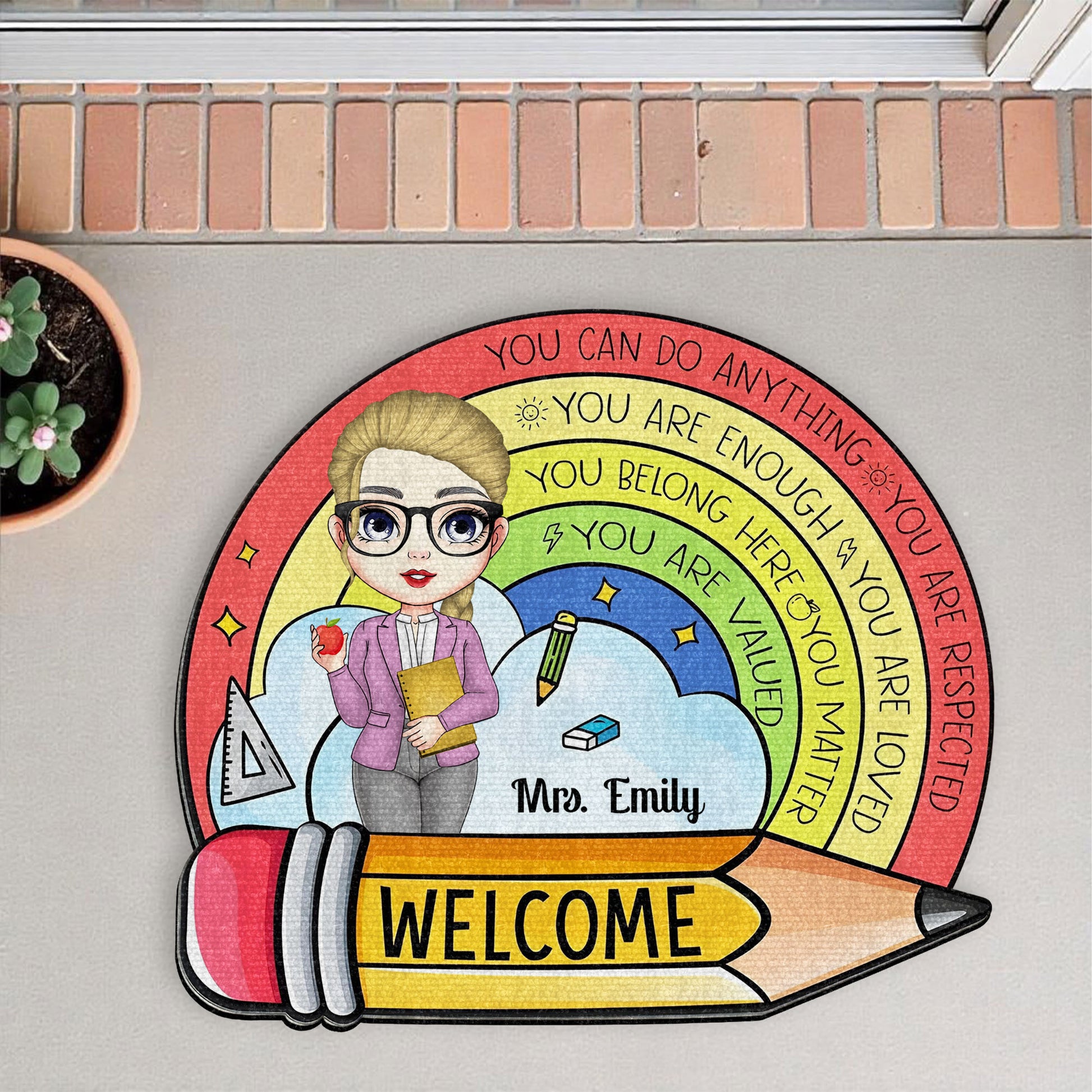 You Can Do Anything, Rainbow, Apple, Books, Welcome Mat