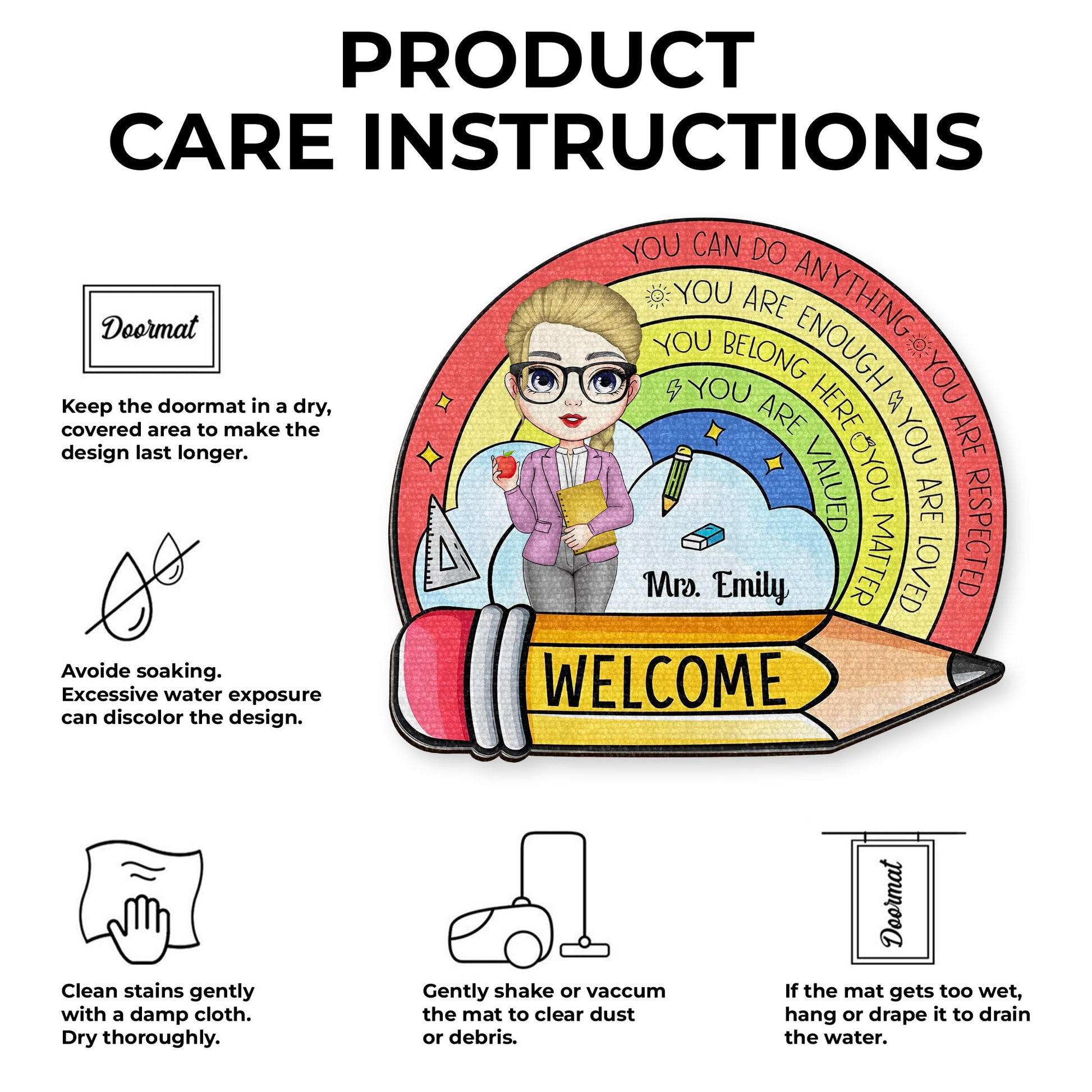 You Can Do Anything, Rainbow, Apple, Books, Welcome Mat