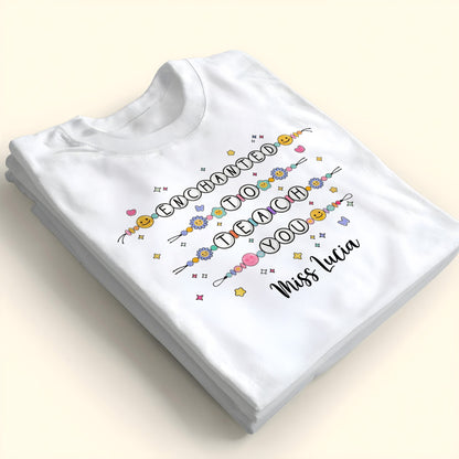 Enchanted To Teach You With Smiley Faces and Flowers