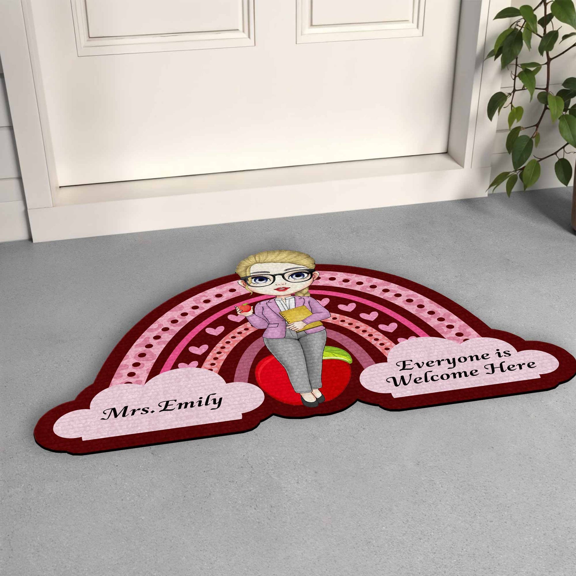 Everyone Is Welcome Here Cartoon Teacher Design