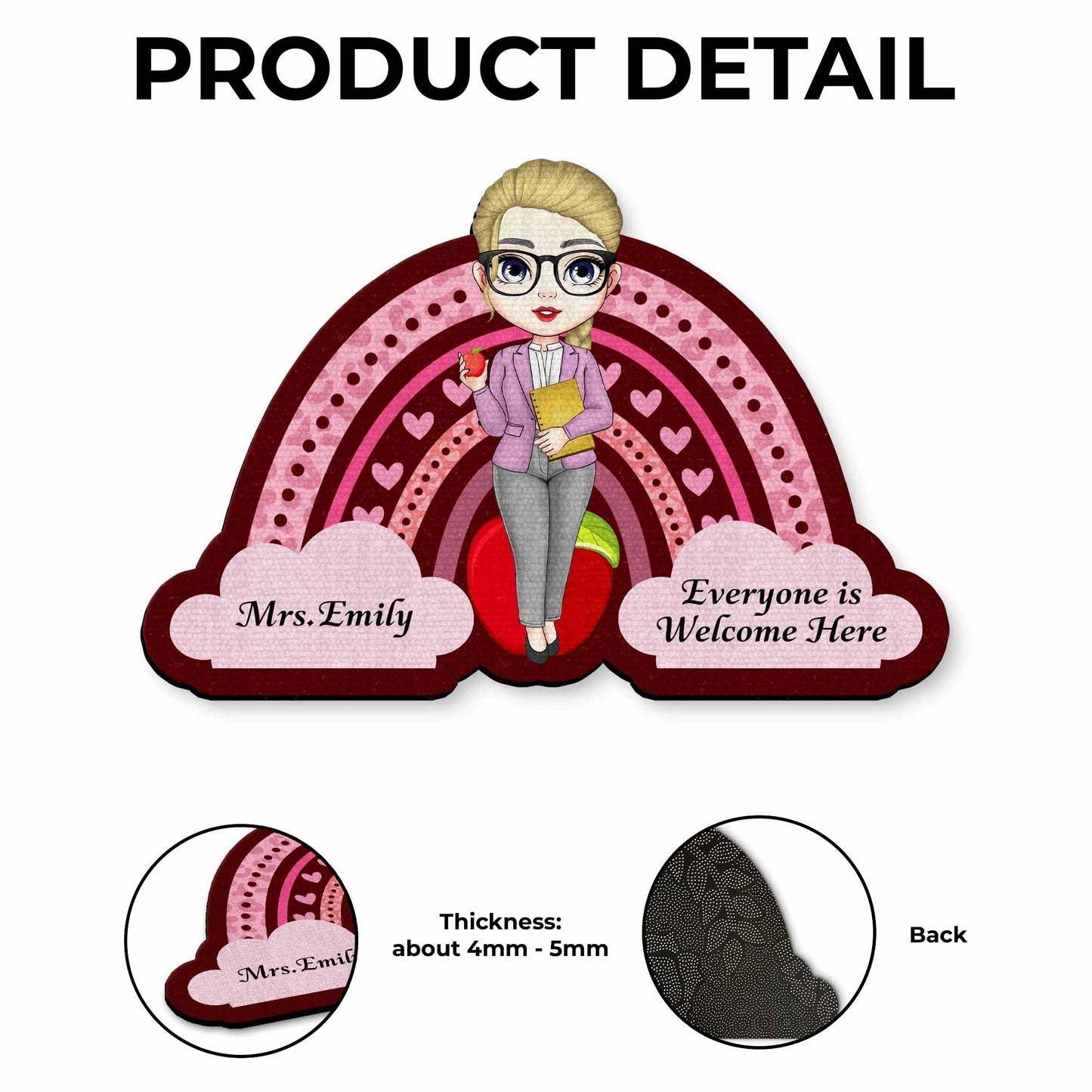 Everyone Is Welcome Here Cartoon Teacher Design