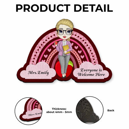 Everyone Is Welcome Here Cartoon Teacher Design