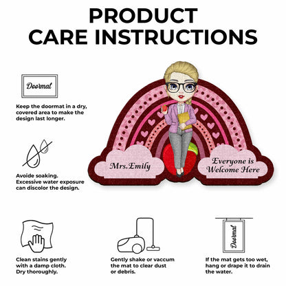 Everyone Is Welcome Here Cartoon Teacher Design