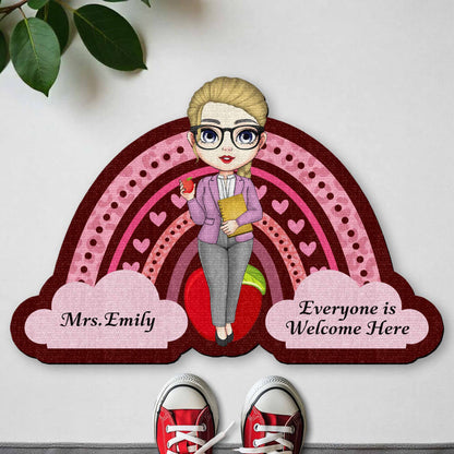 Everyone Is Welcome Here Cartoon Teacher Design