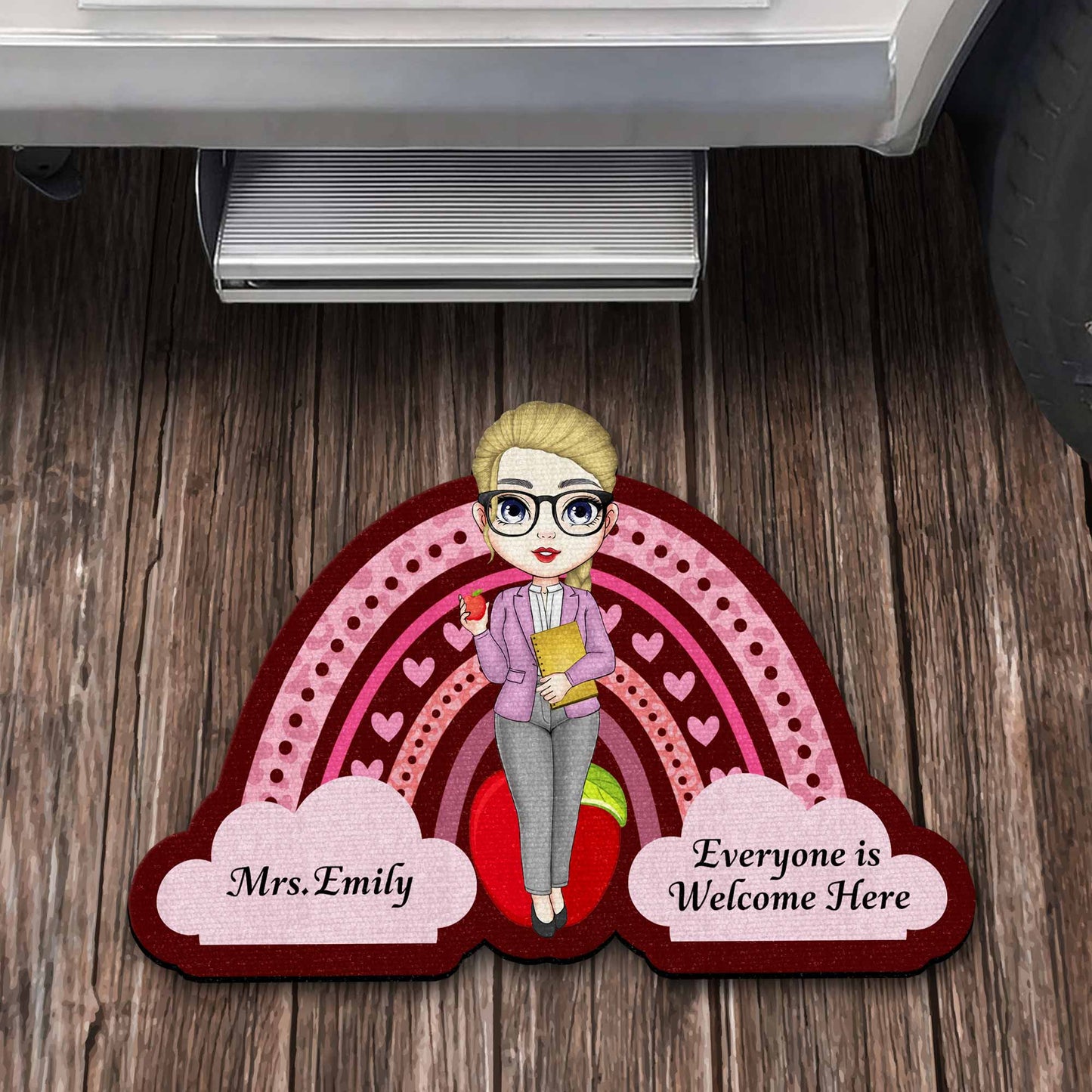 Everyone Is Welcome Here Cartoon Teacher Design