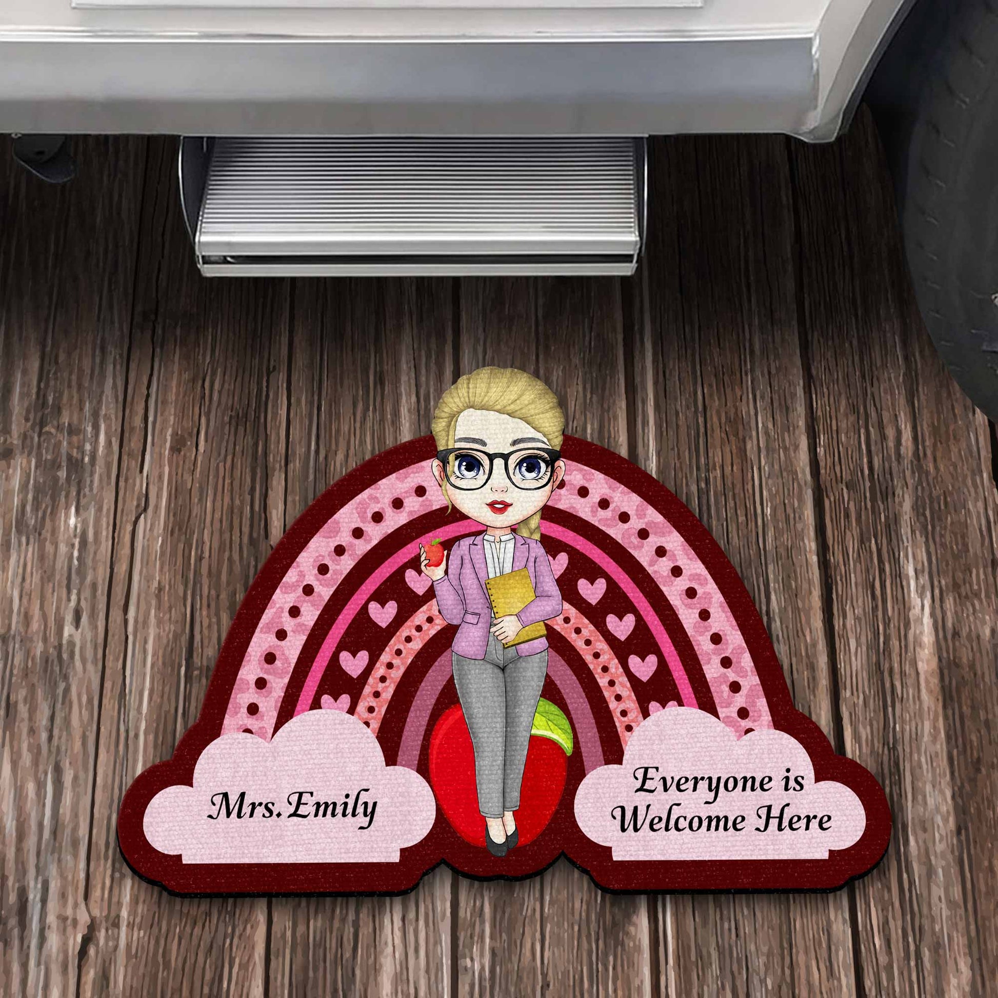 Everyone Is Welcome Here Cartoon Teacher Design