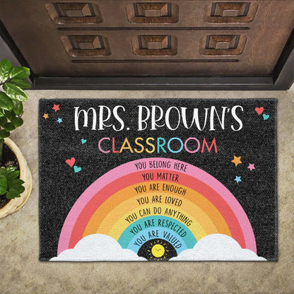 You Belong Here You Matter Rainbow Classroom Mat