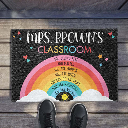 You Belong Here You Matter Rainbow Classroom Mat