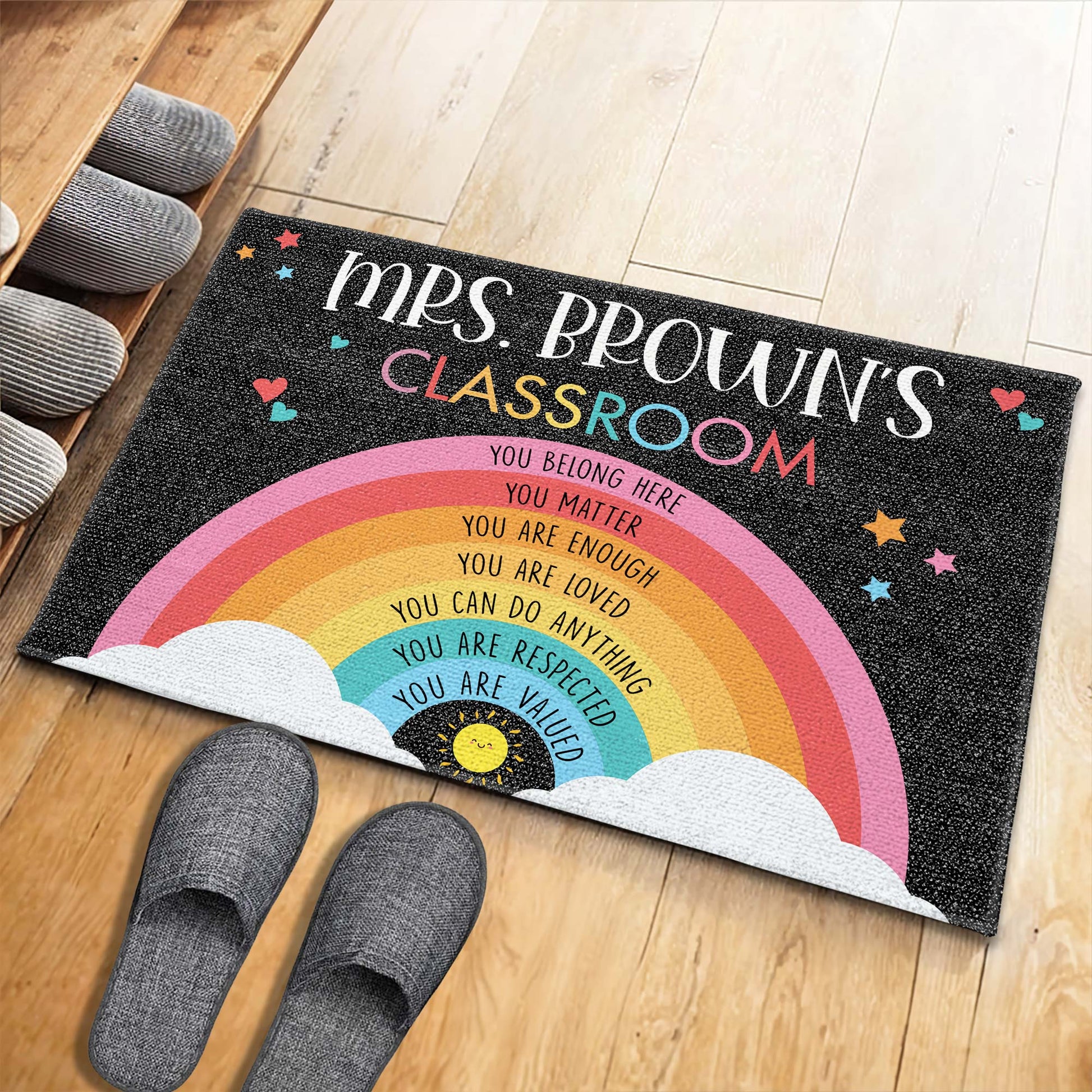 You Belong Here You Matter Rainbow Classroom Mat