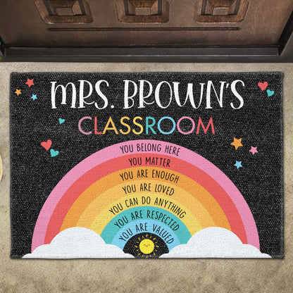You Belong Here You Matter Rainbow Classroom Mat
