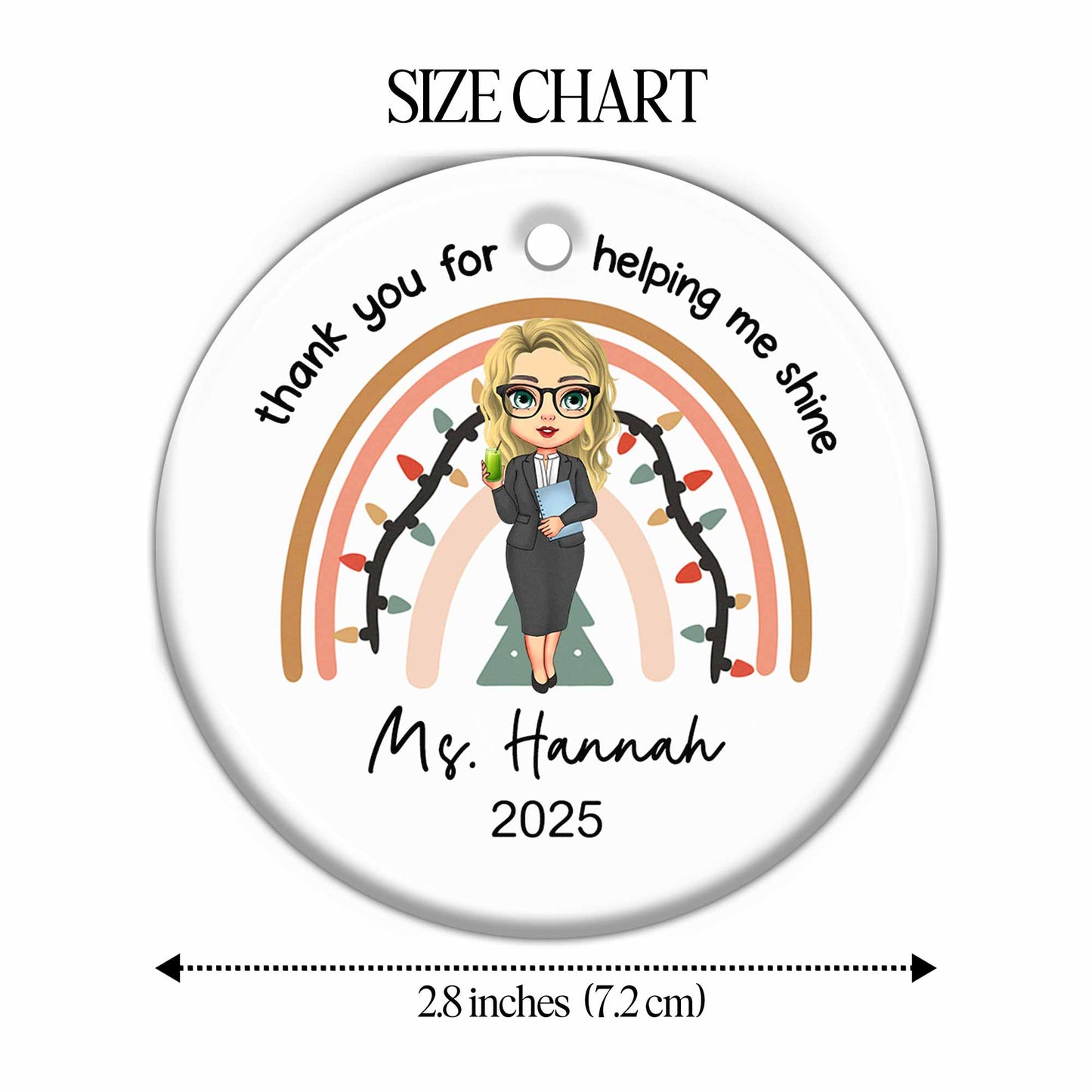 Thank You For Helping Me Shine, Rainbow and Teacher Design