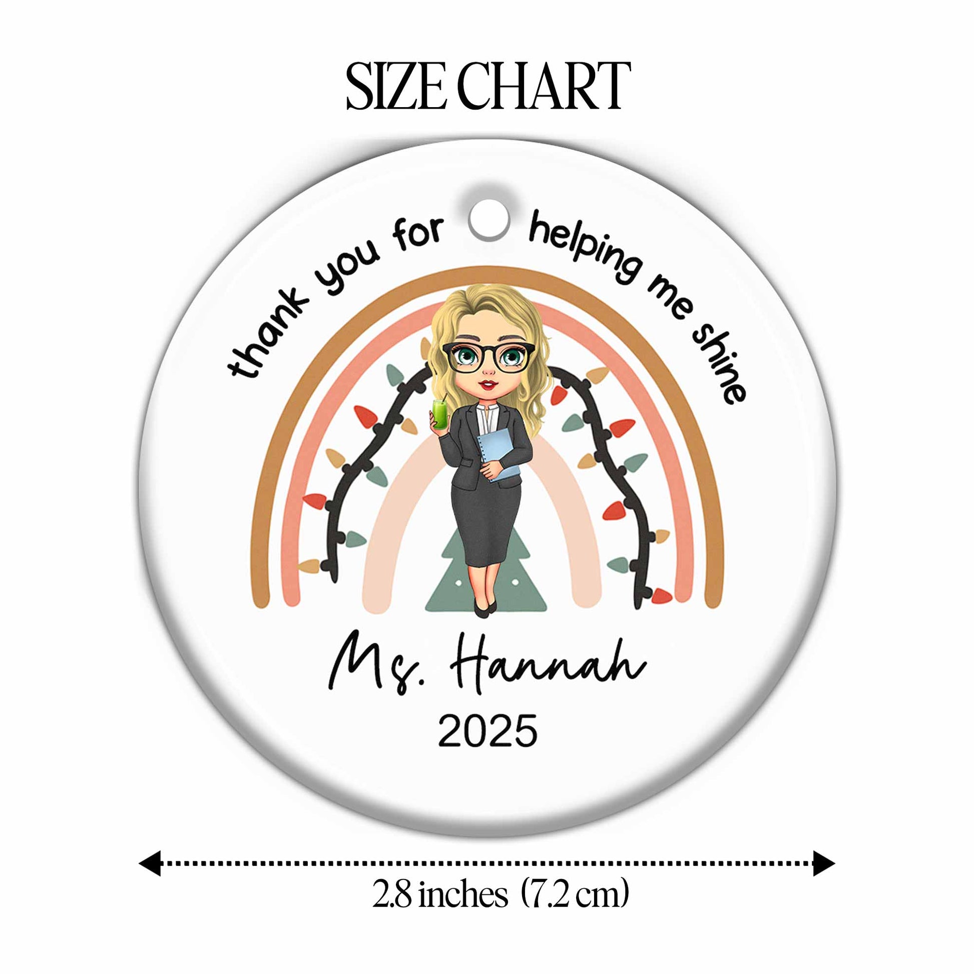 Thank You For Helping Me Shine, Rainbow and Teacher Design