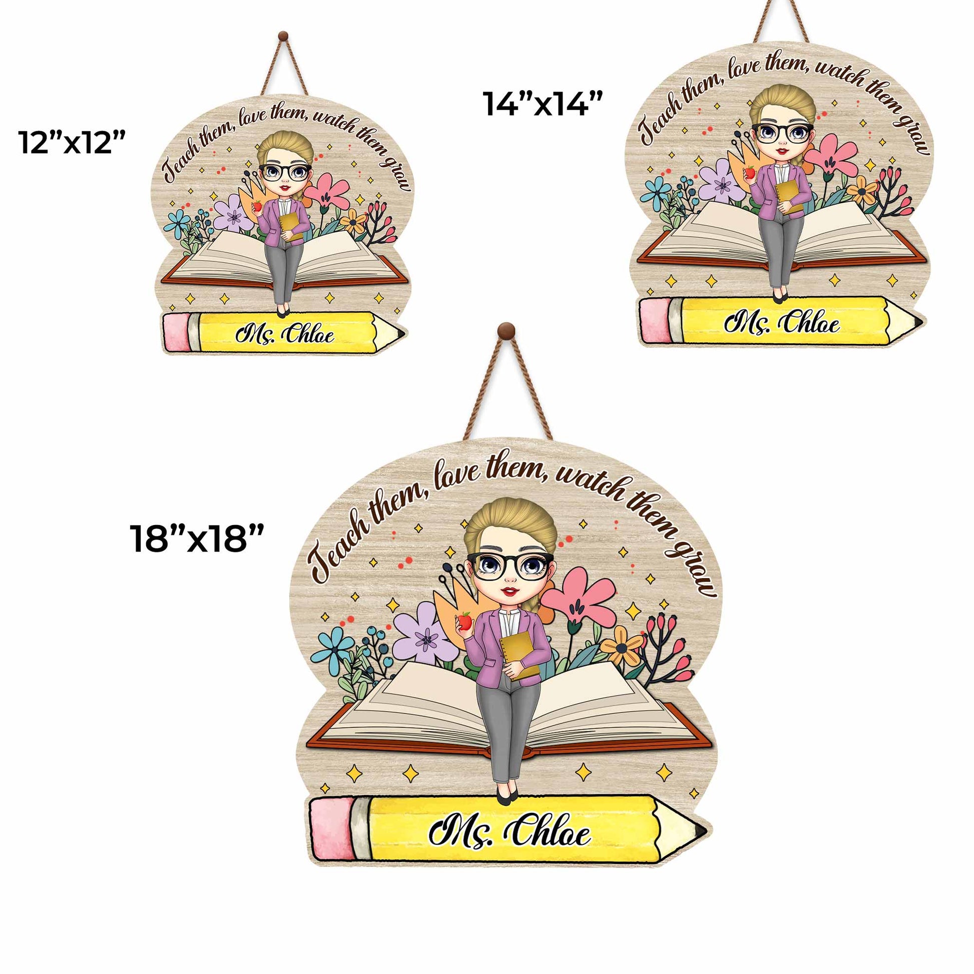 Teach Them, Love Them, Watch Them Grow, Book and Pencil