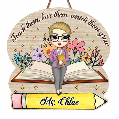 Teach Them, Love Them, Watch Them Grow, Book and Pencil