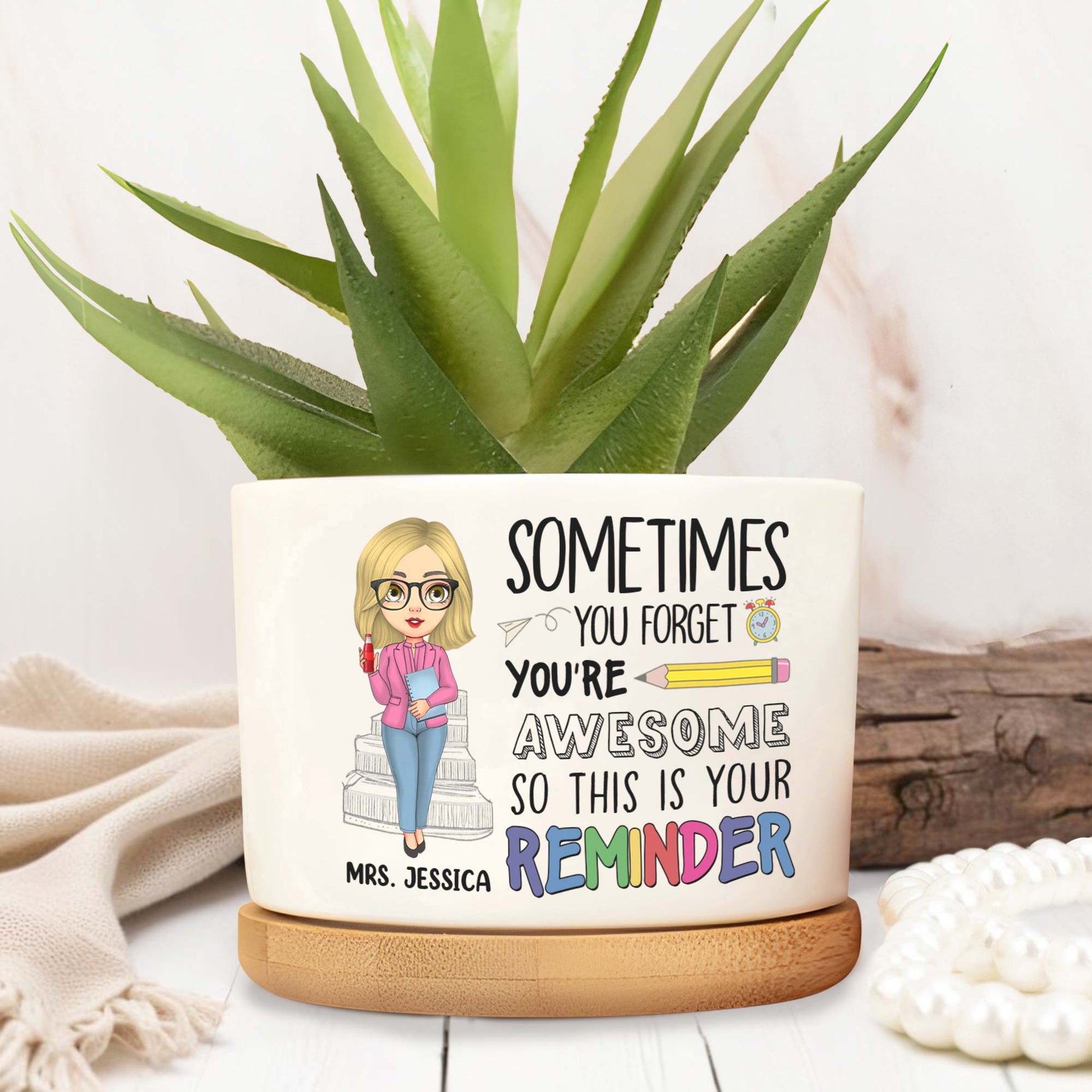 Sometimes You Forget You're Awesome, Reminder With Cartoon Woman