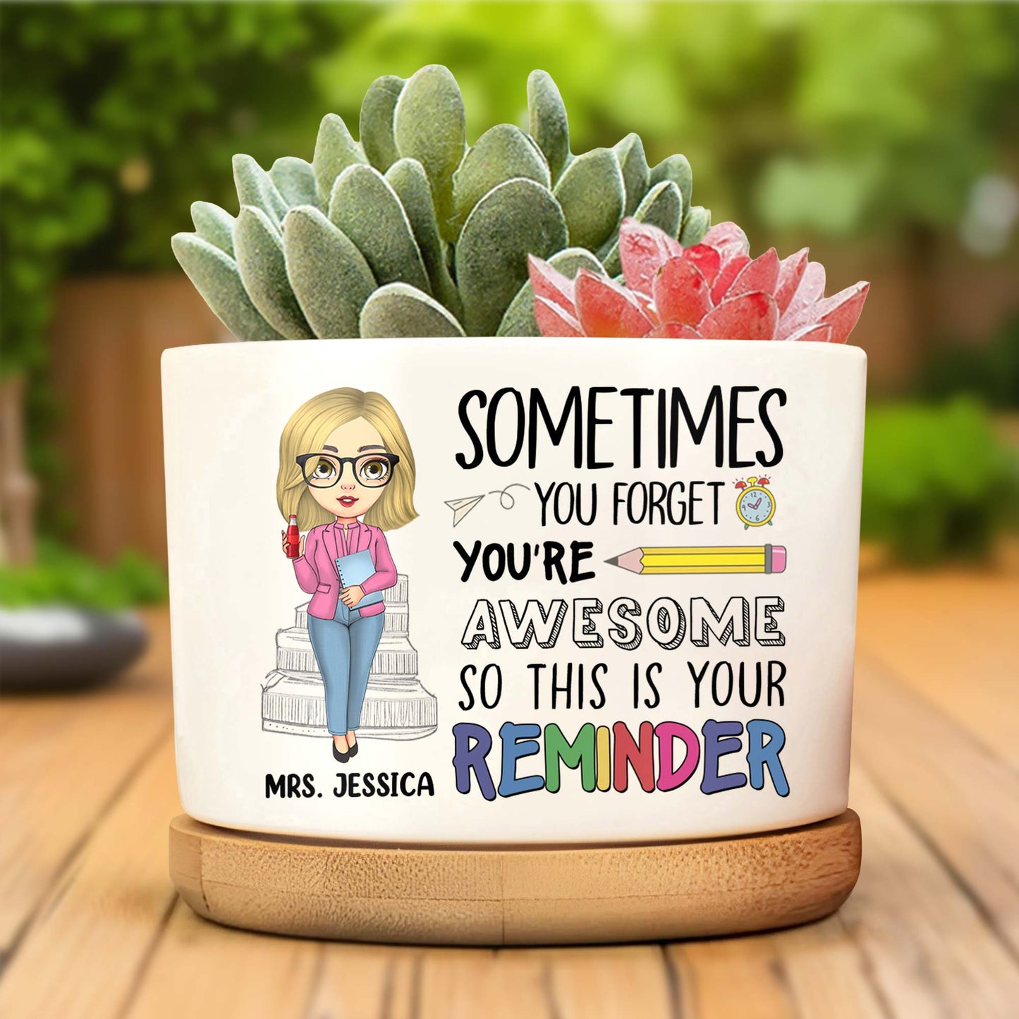 Sometimes You Forget You're Awesome, Reminder With Cartoon Woman