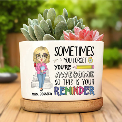 Sometimes You Forget You're Awesome, Reminder With Cartoon Woman