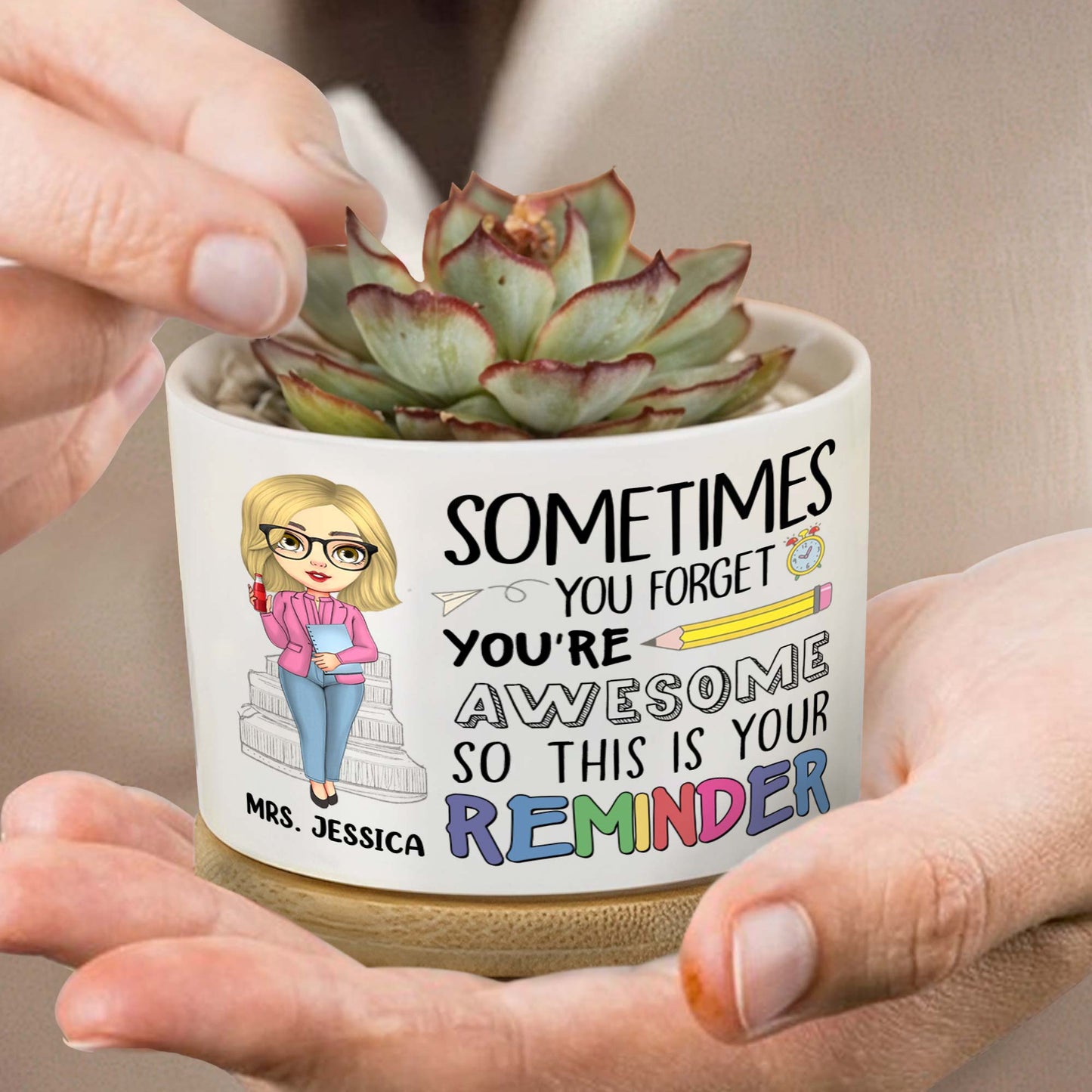 Sometimes You Forget You're Awesome, Reminder With Cartoon Woman