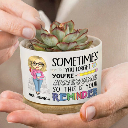 Sometimes You Forget You're Awesome, Reminder With Cartoon Woman