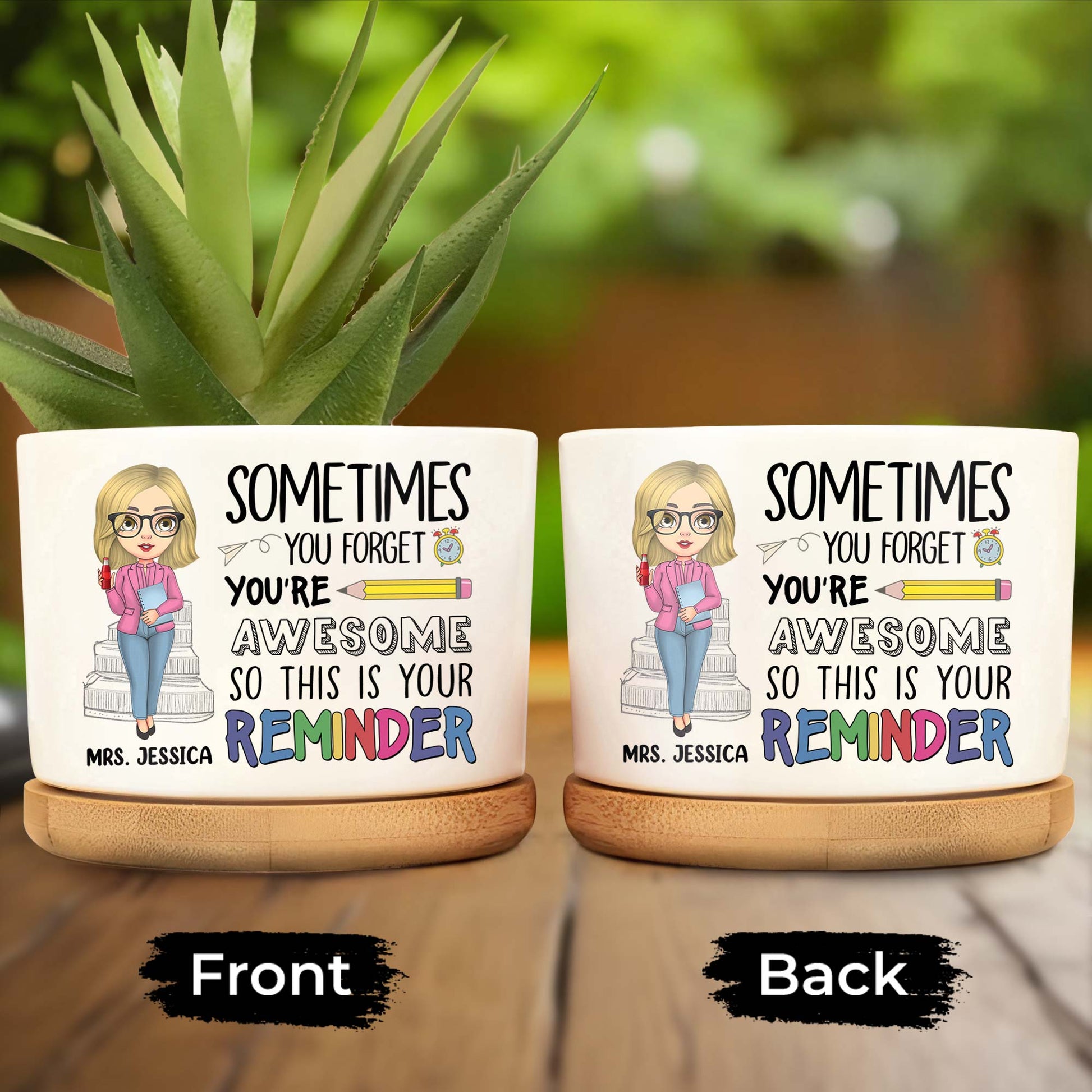 Sometimes You Forget You're Awesome, Reminder With Cartoon Woman