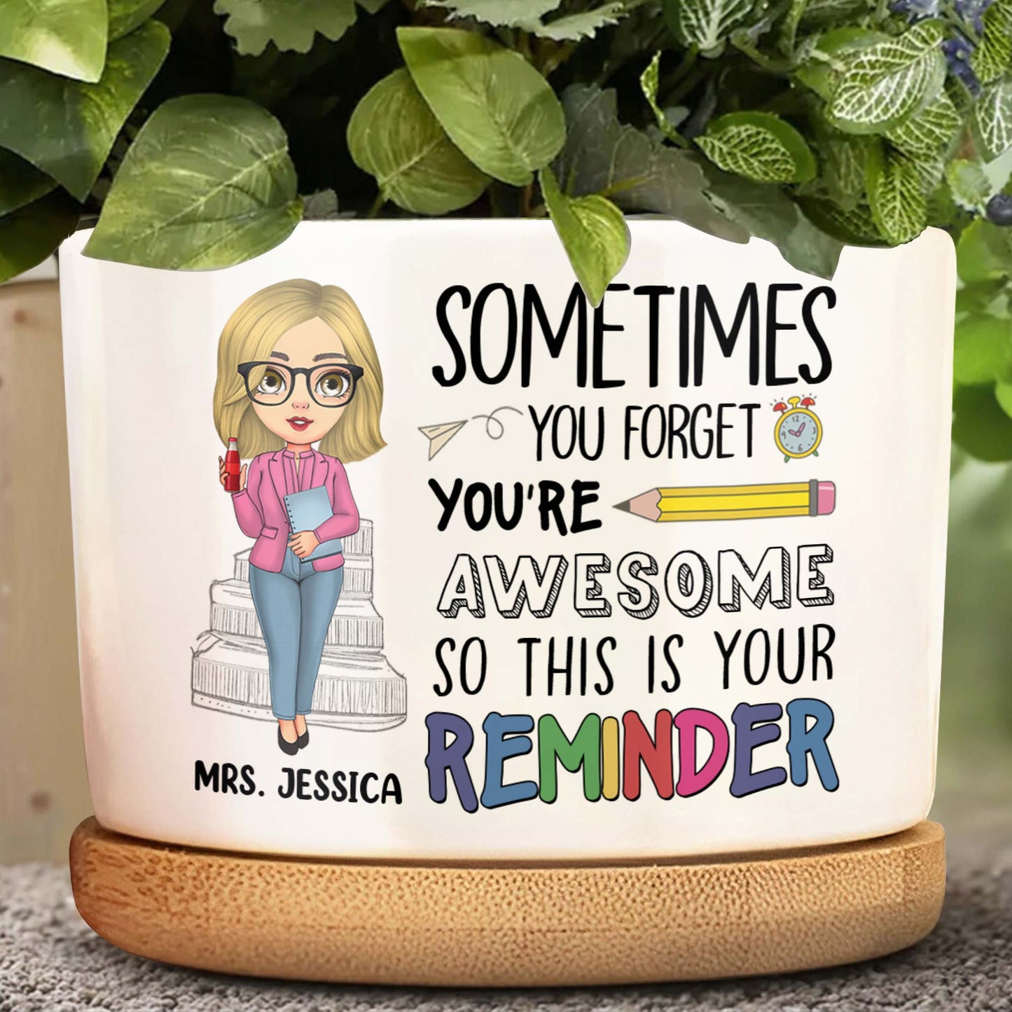 Sometimes You Forget You're Awesome, Reminder With Cartoon Woman