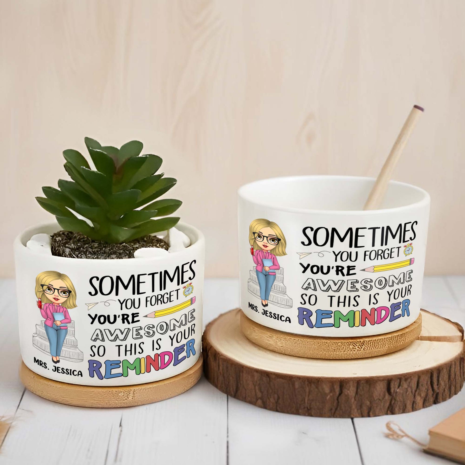 Sometimes You Forget You're Awesome, Reminder With Cartoon Woman