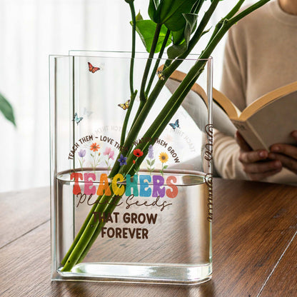 Teachers Plant Seeds That Grow Forever, Flowers and Butterflies Design