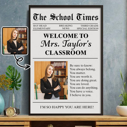 Welcome To Mrs. Taylor's Classroom, Inspiring Classroom Message