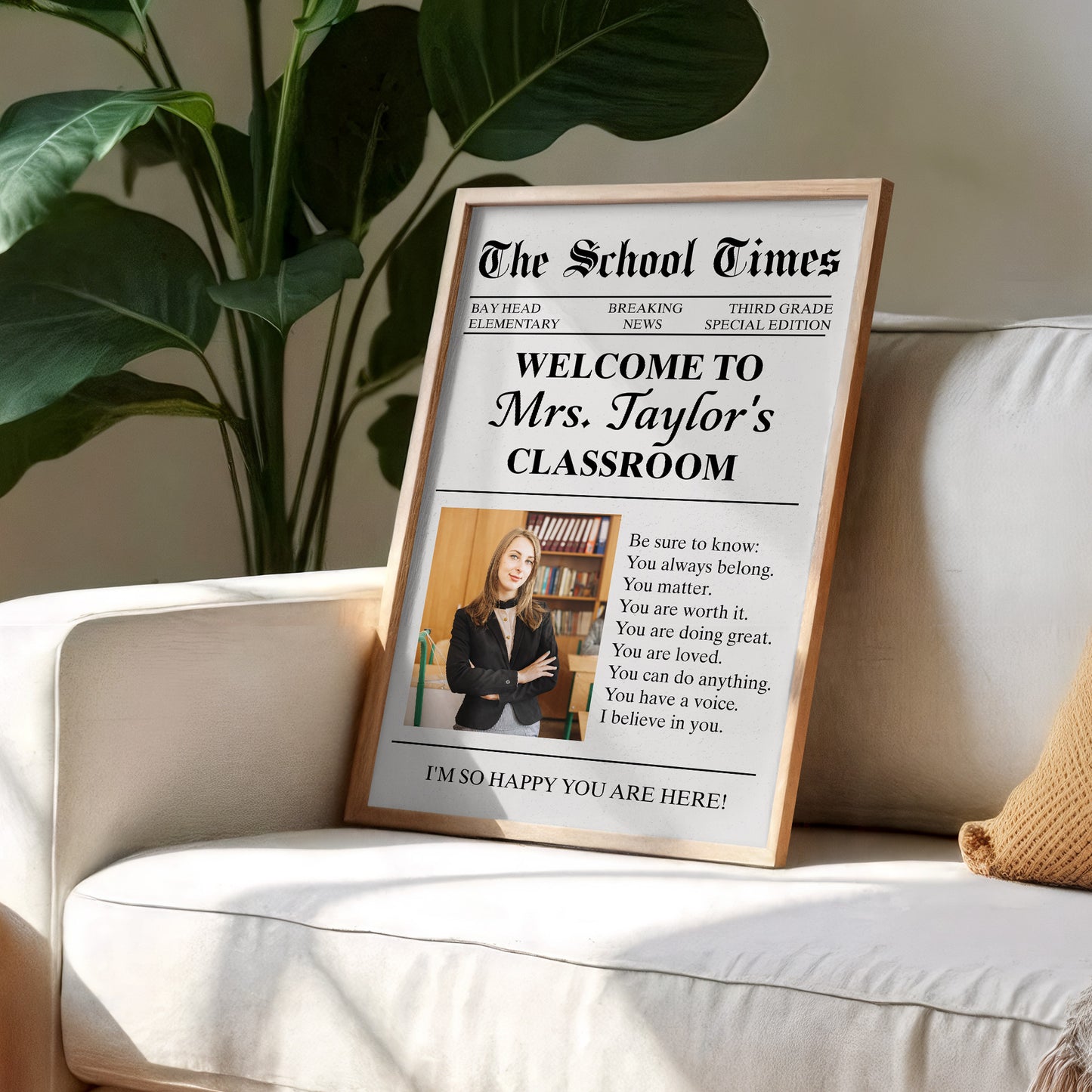 Welcome To Mrs. Taylor's Classroom, Inspiring Classroom Message