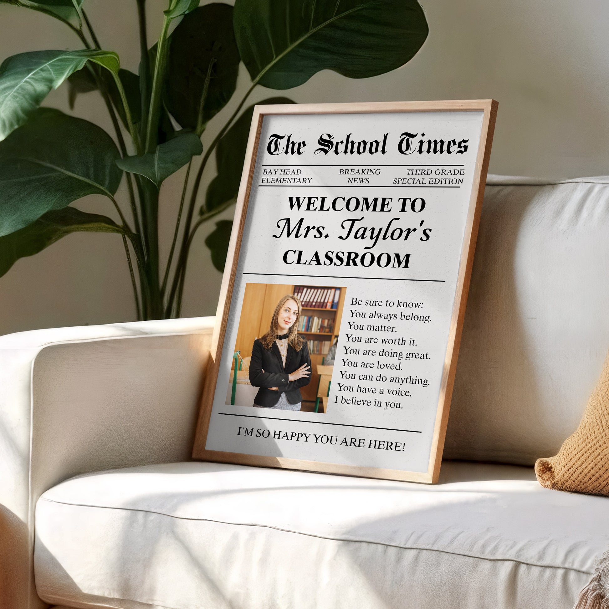 Welcome To Mrs. Taylor's Classroom, Inspiring Classroom Message