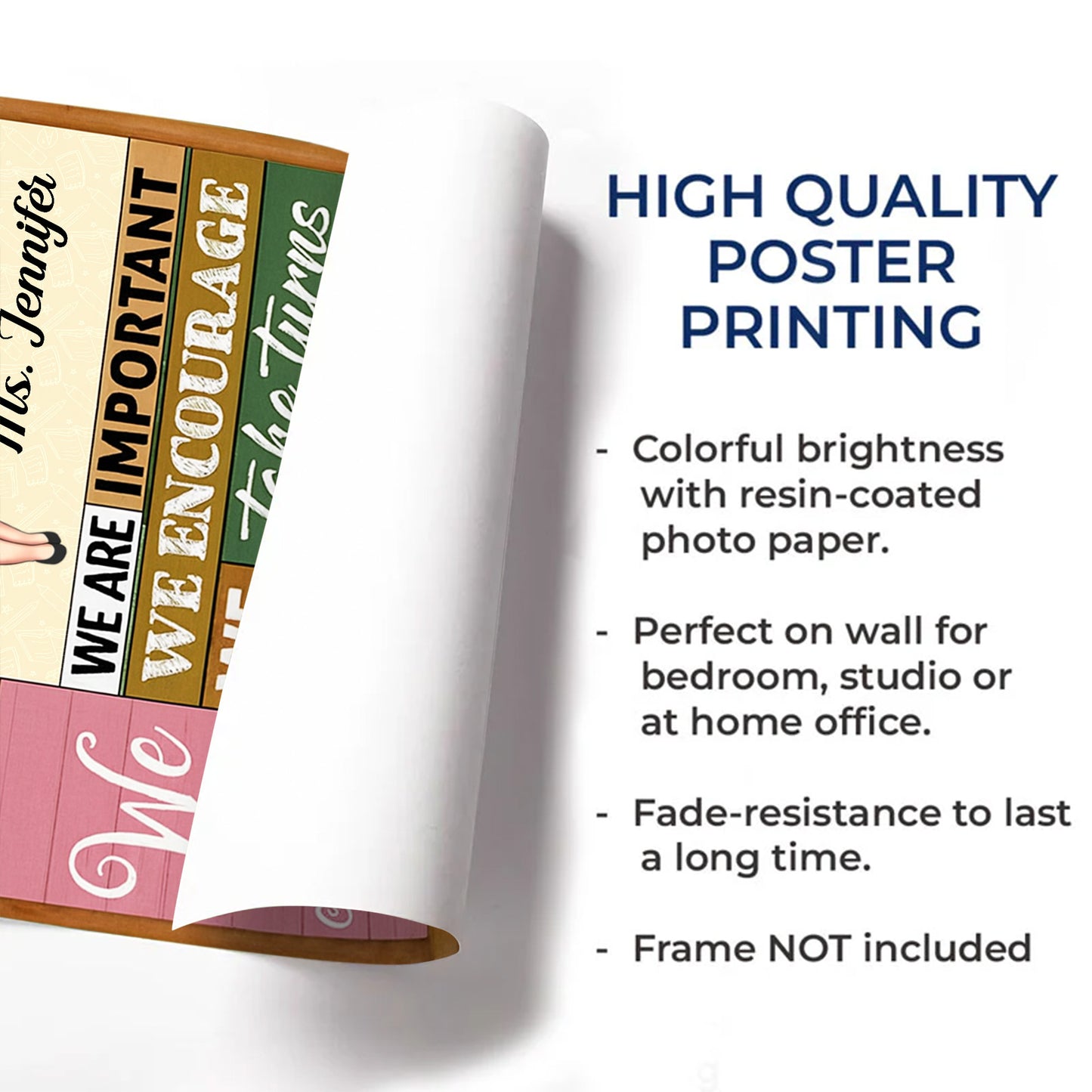 In This Classroom We All Belong, Motivational Teacher Classroom Decor