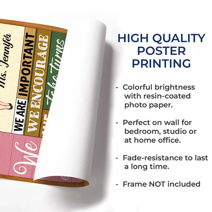 In This Classroom We All Belong, Motivational Teacher Classroom Decor