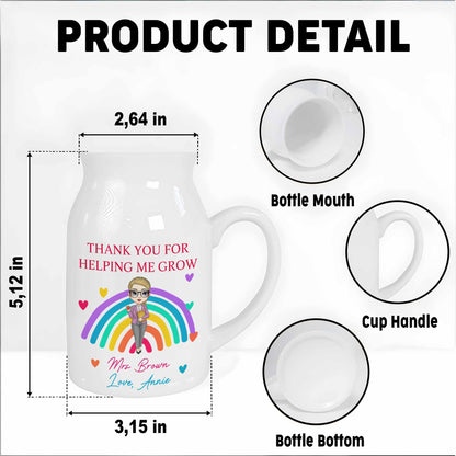 Thank You For Helping Me Grow Rainbow And Hearts